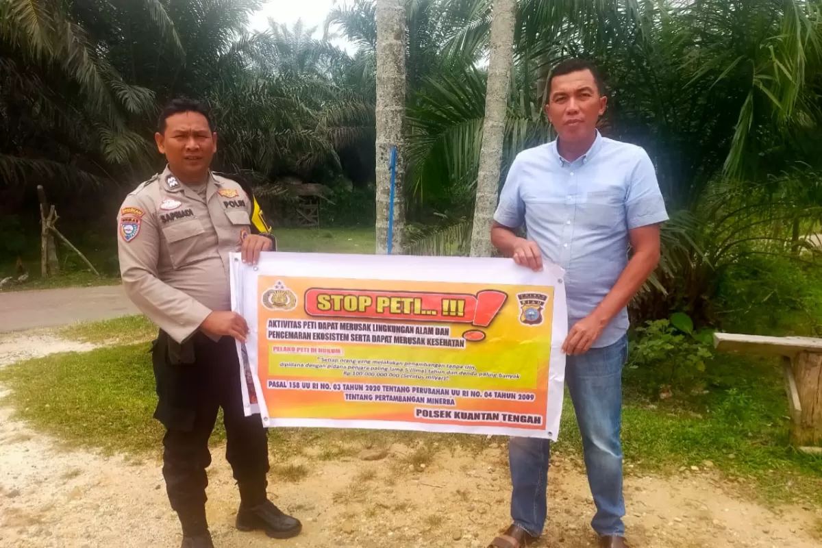 Polres Kuansing Sosialisasi Larangan PETI ke Warga
